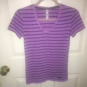 Under Armour Striped V Neck Tee